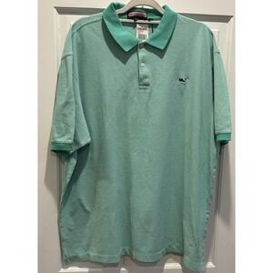 Vineyard Vines Mens Sz‎ Extra Large Polo Shirt Margarita Green Striped